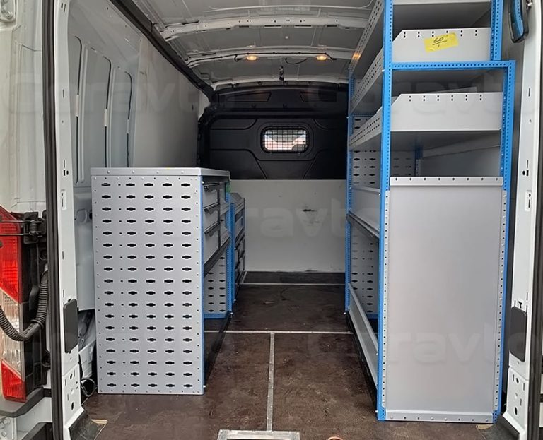 Изготовление и установка системы из трех стеллажей в фургон Ford Transit